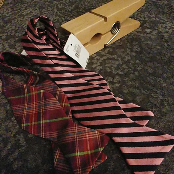 Ike Behar Other - Duo of NWT Pink Silk Bow Ties